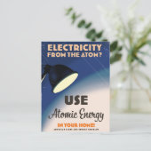 Elektriciteit uit het Atom? Uitnodiging Briefkaart (Staand voorkant)