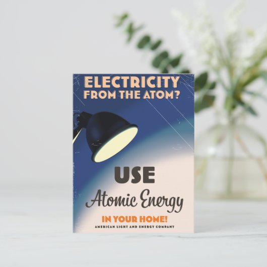 Elektriciteit uit het Atoom? Briefkaart (Staand voorkant)