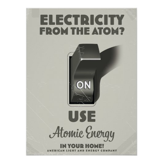 Elektriciteit uit het Atoom  Perfect Poster (Voorkant)
