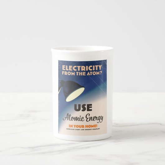 Elektriciteit uit het Atoom? Porselein Kop (Voorkant)
