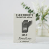 Elektriciteit uit het Atoom  Uitnodiging Briefkaart (Staand voorkant)