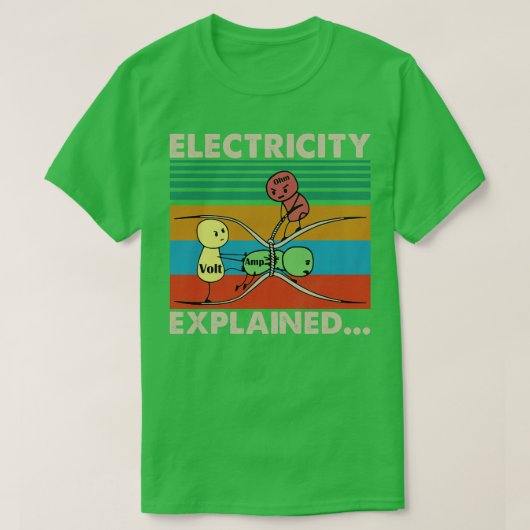 Elektriciteit uitgelegd als TShirtElectricity T-shirt (Design voorkant)