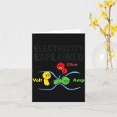 Elektriciteit Uitgelegd Funny Geeks Fysica Humor S Kaart (Gele Bloem)
