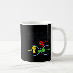 Elektriciteit Uitgelegd Funny Geeky Natuurkunde Hu Koffiemok