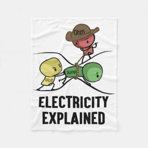 Elektriciteit Uitgelegd Fysica Nerd Cadeau I Leraa Fleece Deken