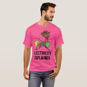 Elektriciteit uitgelegd natuurkunde nerd Gift I le T-shirt (Voorkant volledig)