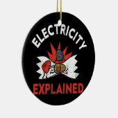 Elektriciteit Uitleg Fysica Elektrische Volt Keramisch Ornament (Rechts)