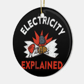 Elektriciteit Uitleg Fysica Elektrische Volt Keramisch Ornament (Links)