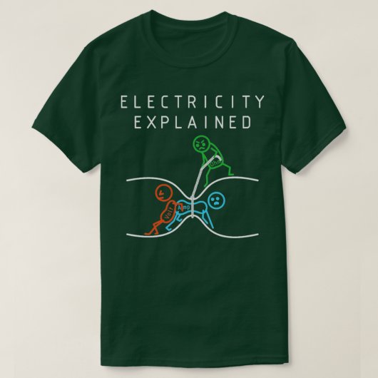 Elektriciteit van het elektrische diagram verklaar t-shirt (Design voorkant)