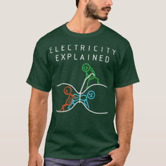 Elektriciteit van het elektrische diagram verklaar t-shirt