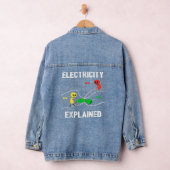 Elektriciteit verklaard Ohm volt ampère-elektricie Denim Jacket (Hangar)