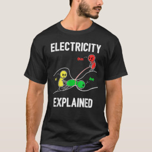Elektriciteit verklaard Ohm volt ampère-elektricie T-shirt