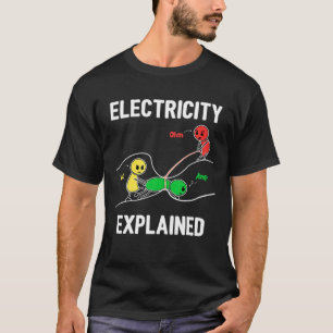 Elektriciteit verklaard Ohm volt ampère Funny Elec T-shirt