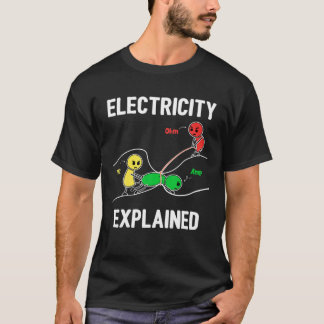 Elektriciteit verklaard Ohm volt ampère Funny Elec T-shirt