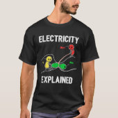 Elektriciteit verklaard Ohm volt ampère Funny Elec T-shirt (Voorkant)