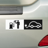 Elektriciteit versus zelfmoordbrandstof voor aardg bumpersticker (Op auto)