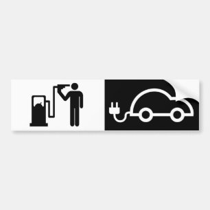 Elektriciteit versus zelfmoordbrandstof voor aardg bumpersticker