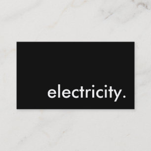 elektriciteit. visitekaartje