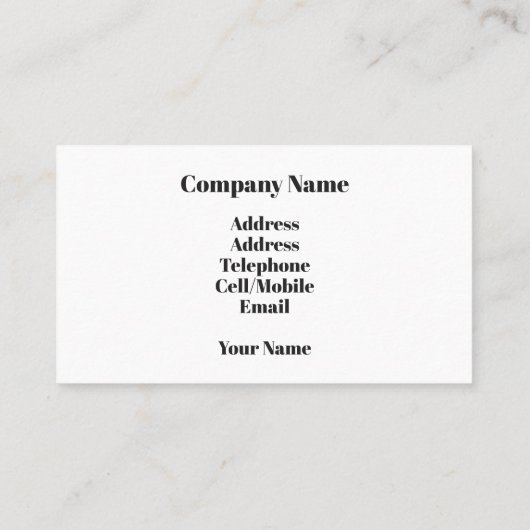 ELEKTRICITEIT VISITEKAARTJE (Achterkant)