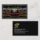 Elektriciteit Voedt Gold Home Wiring Lijst Visitekaartje (Voorkant / Achterkant)