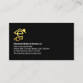 Elektriciteit Voedt Gold Home Wiring Lijst Visitekaartje (Achterkant)