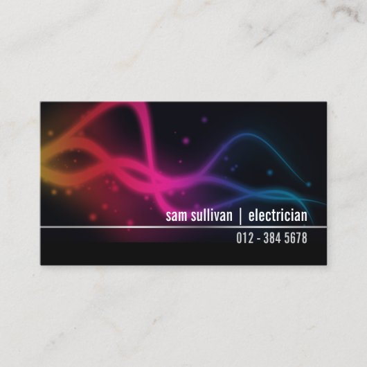 Elektriciteit voor elektricien visitekaartje (Voorkant)