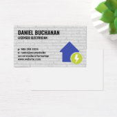 Elektriciteits- en Thuispictogram | Brick Wall Visitekaartje (Bureau)