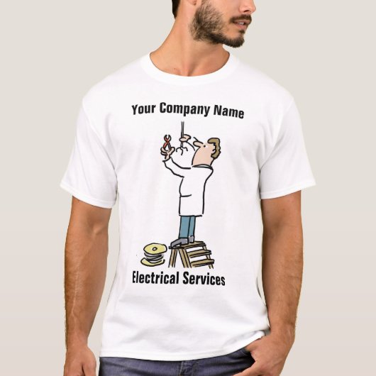 Elektriciteitsbedrijf Lichtmonteur T-shirt (Voorkant)