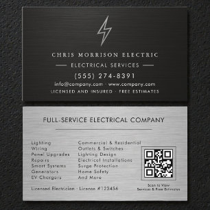 Elektriciteitsbedrijf QR-code Professional Visitekaartje