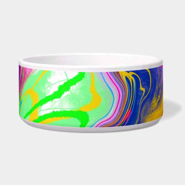 Elektriciteitsdisco maakt marmer fluid Art Voerbakje (Voorkant)