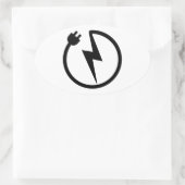 Elektriciteitsdraad Ovale Sticker (Tas)