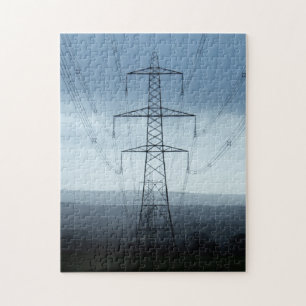 Elektriciteitskabel Transmissie Jigzaag Puzzle Legpuzzel