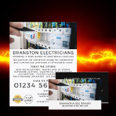 Elektriciteitskast, elektricien reclame flyer