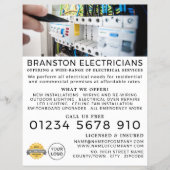 Elektriciteitskast, elektricien reclame flyer (Voorkant)