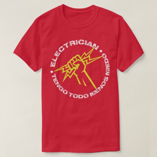 Elektriciteitslamp met Lineman Engineering T-shirt (Design voorkant)