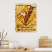 elektriciteitsleverancier electriciër herstelt oud poster (Keuken)