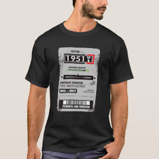 elektriciteitsmeter Drie-fasemeter verjaardag 1951 T-shirt
