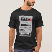 elektriciteitsmeter Drie-fasemeter verjaardag 1984 T-shirt (Voorkant)