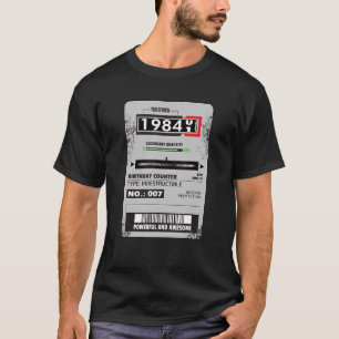 elektriciteitsmeter Drie-fasemeter verjaardag 1984 T-shirt