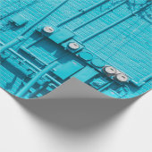 ELEKTRICITEITSMETER OP BLAUW BRICK WALL CADEAUPAPIER (Hoek)