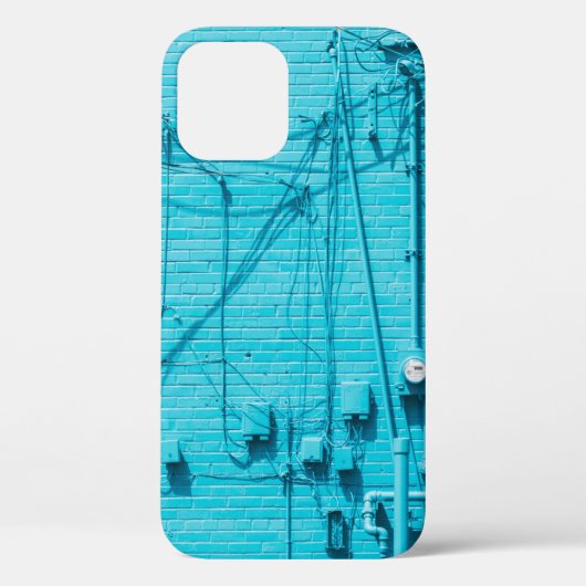 ELEKTRICITEITSMETER OP BLAUW BRICK WALL Case-Mate iPhone CASE (Achterkant)