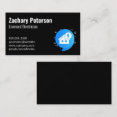 Elektriciteitspictogram en -huis visitekaartje (Voorkant / Achterkant)