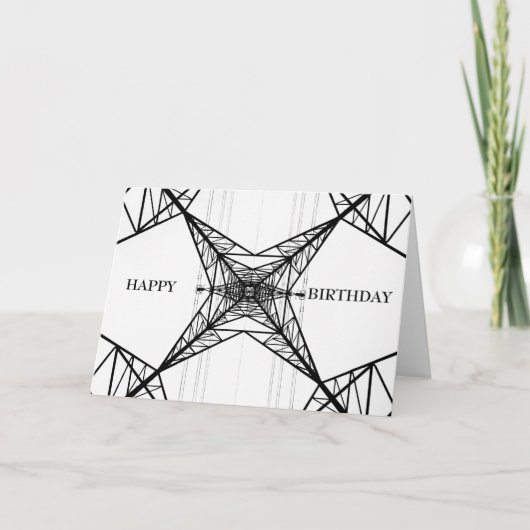 elektriciteitspylon Wenskaart Kaart (Voorkant)