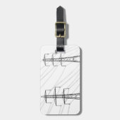 Elektriciteitspylons Bagagelabel (Voorkant verticaal)