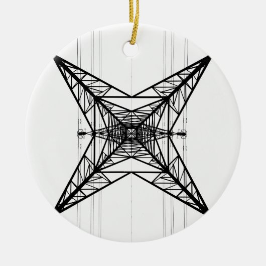 Elektriciteitspylons Keramisch Ornament (Voorkant)