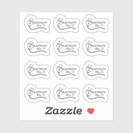 Elektriciteitsrekening Tracker Mini Bujo Planner Sticker