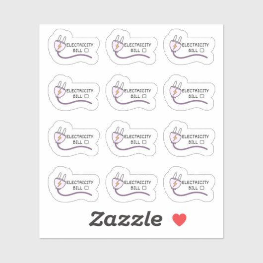 Elektriciteitsrekening Tracker Mini Bujo Planner Sticker (Vel)