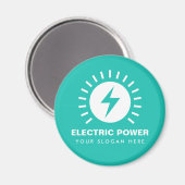 Elektriciteitsspanning logo magneet voor bedrijven (Voorkant / Achterkant)