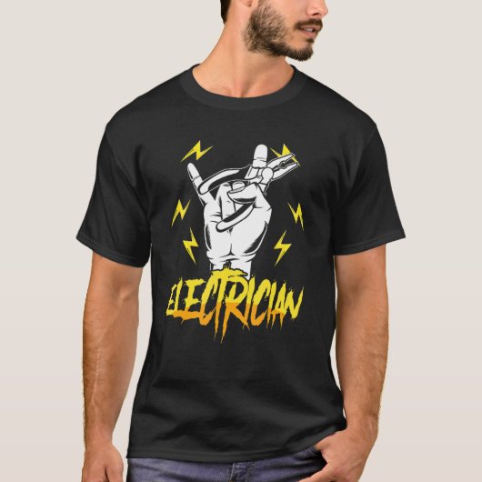 Elektriciteitsstroom Lineman Craftsman T-shirt (Voorkant)