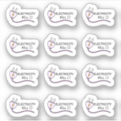 Elektriciteitsvoorziening Bill Tracker Mini Bujo P Sticker (Voorkant)